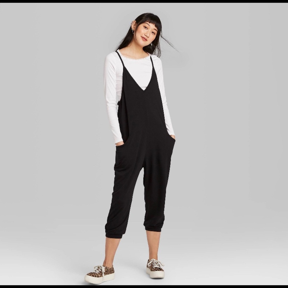 Wild Fable Sleeveless V-Neck Knit Jumpsuit